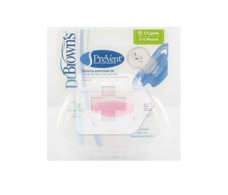 Tétine en silicone rose Dr Brown's Prevent 1å stade rose 1 pc