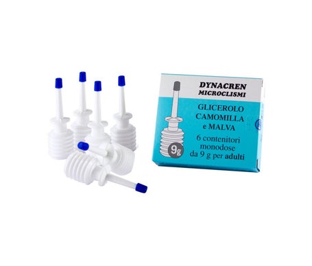 Dynacren Microlavements Glycérol Camomille et Mauve pour Adultes 6x9g