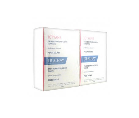 Ducray Ictyane Pain dermatologique Surgras sans Savon lot de 2x100g