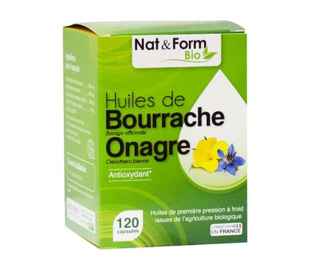 Nat Form Onagre Bourrache Bio 120 Capsules