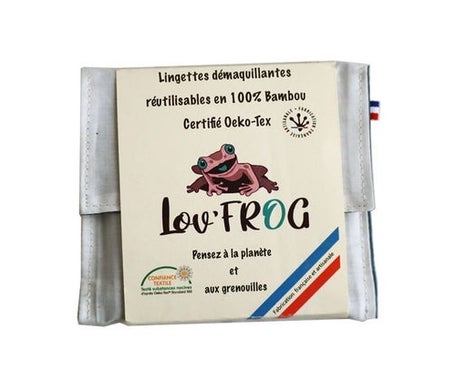 Lov'Frog Lingettes Démaquillantes Réutilisables Bambou 4 Unités