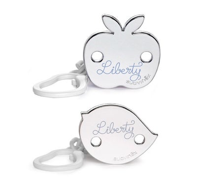 Suavinex™ Vieille chaine bleu vintage broche factice 1 pc