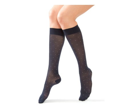 Varisan 2 Satén Calcetín Negro Rosa Talla N3 1 Par