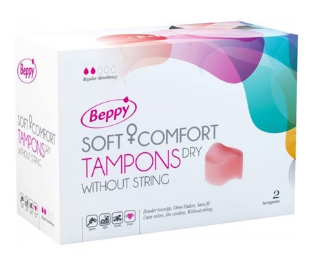 Tampons secs Beppy Soft Comfort sans bandelettes 2 pièces