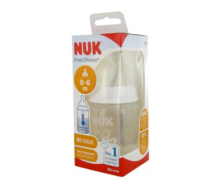 NUK First Choice+ Biberon Temperature Control Tétine Silicone 0-6m 150ml