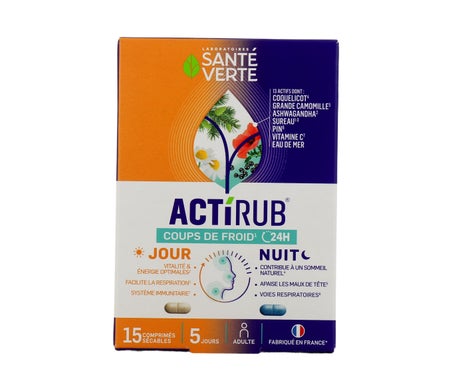 Santé Verte Actirub Coups De Froid Jour Nuit 15 Comprimés