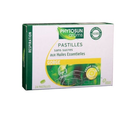 Phytosun Aroms Pastilles gorge Citron Sans Sucre 24 Pastilles