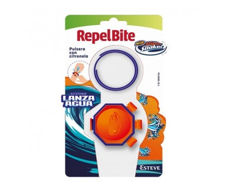 Bracelet anti-morsure avec lance à eau à la citronnelle 1Ud