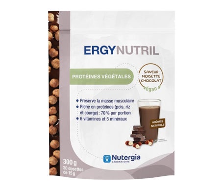 Nutergia Ergynutril Protéines Végétales Noisette Chocolat 20x15g