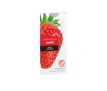 Sawes Bonbons balsamiques à la fraise sans sucre et à la vitamine C sous blister 22g