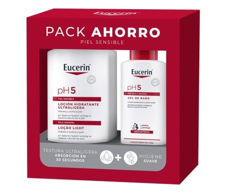 Eucerin Pack Ph5 Lotion Ultra Légère 1L + Gel de Bain 200ml