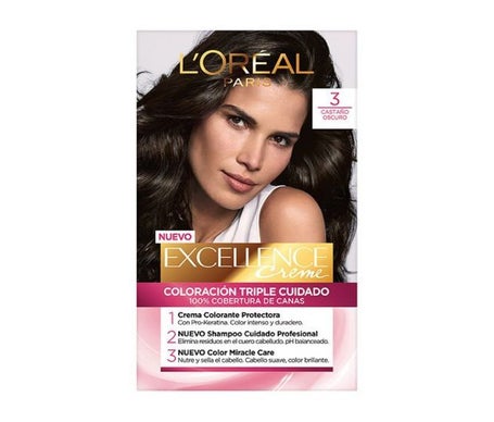 L'Oreal Excellence Creme Hair Dye N3 Dark Brown 1pc