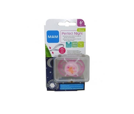 Mam Baby Silicone Soother Perfect Night +16 M Pink