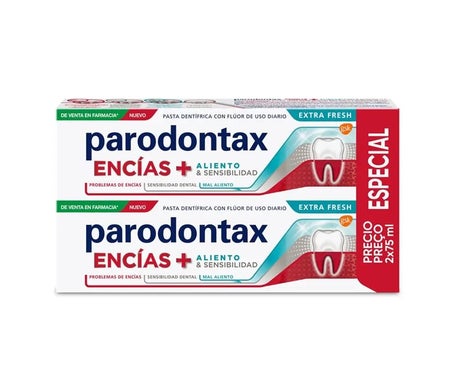 Parodontax Dentifrice Gencives + Haleine & Sensibilité 2x75ml