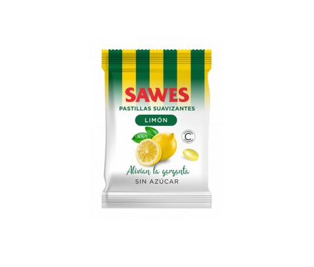Sawes Bonbons balsamiques au citron sans sucre avec vitamine C en blister 22g