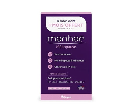 Manhaé Pré-Ménopause Ménopause 4 Mois 120 Capsules