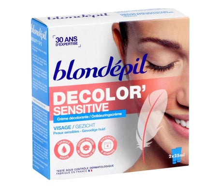 Blondépil Crème Visage Décolorante Sensible 2x25ml