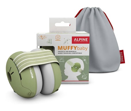 Alpine Muffy Baby Casque Anti Bruit Green 1 ut