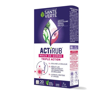 Sante Verte Actirub Maux Gorge Triple Action 20comp