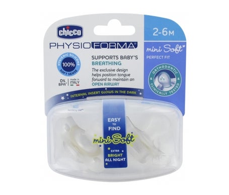 Chicco Sucette En Silicone Physio Minisoft Nuit - 6 2Uds Taille 2