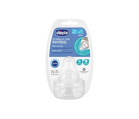 Tétine Physio 2M+ Medium Sil. 2Ud