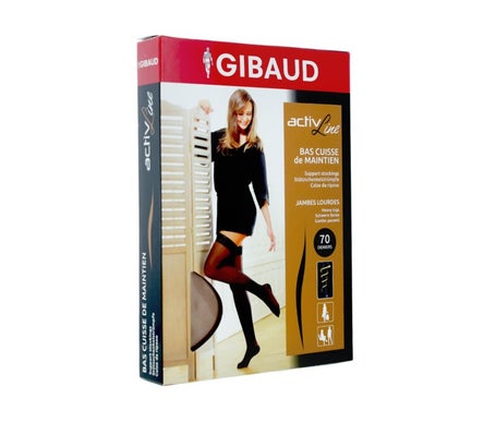 Gibaud Activ Line Bas Cuisse Anti Glisse Femme Castor T1 1 Paire