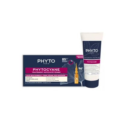 Phyto Paris Phytocyane Traitement Antichute Femme 12 Ampoules + Shampooing 100 ml