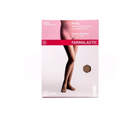 Farmalastic Panty-medium waist-high (E-T) Compression Normale T-Reina Plus Beige