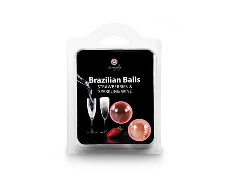 Secret Play Set 2 Balles Brésiliennes Fraise Cava Aroma 8 Gr