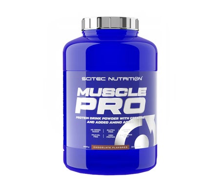 Scitec Nutrition Muscle Pro - Mélange de protéines enrichi - avec créatine - sans lactose ni gluten - protéines végétales et animales - avec EAAs, 2.5 kg, Chocolat-image