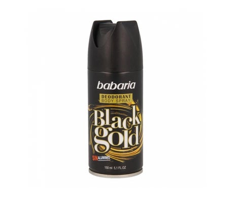 Babaria déodorant en spray pour le corps or noir pour hommes 200ml