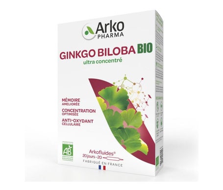 Arkopharma Arkofluide Ginkgo Biloba BIO 20 ampoules