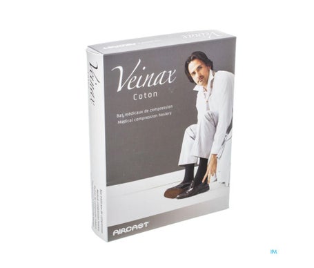 Veinax Coton Bas Autofixant Homme Noir L5 1 Paire