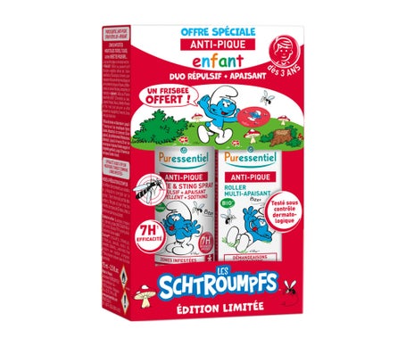 Puressentiel Enfant Duo Set Répulsif + Apaisant Les Schtroumpfs