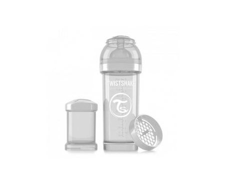 Twistshake Biberon Anticolico 260ml Blanc