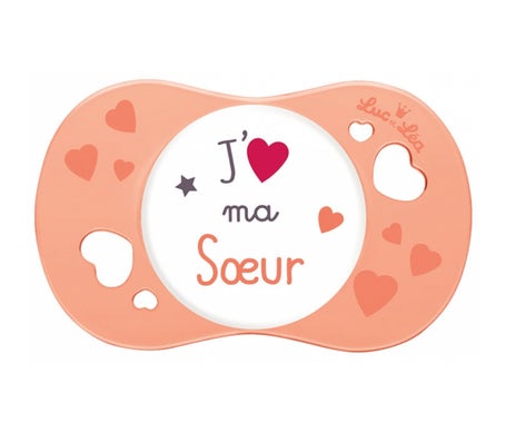 Luc et Lea Sucette Symetrique J'aime Ma Soeur +6 Mois 1ut