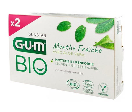 Sunstar G·U·M® Bio Fresh Mint Avec Aloe Vera 2x75ml
