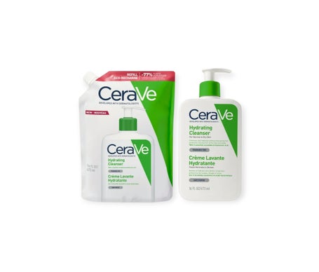 Cerave Crème Lavante Hydratante 473 ml + Recharge 473 ml