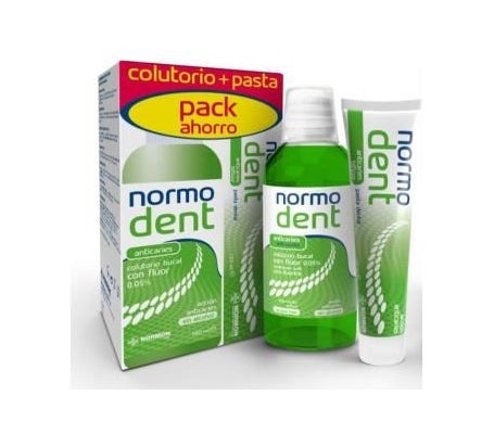 Normodent Anticaries Pack 125ml dentifrice et bain de bouche 500ml