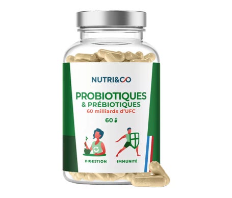 Nutri&Co Probiotiques Et Prébiotiques 60 Gélules