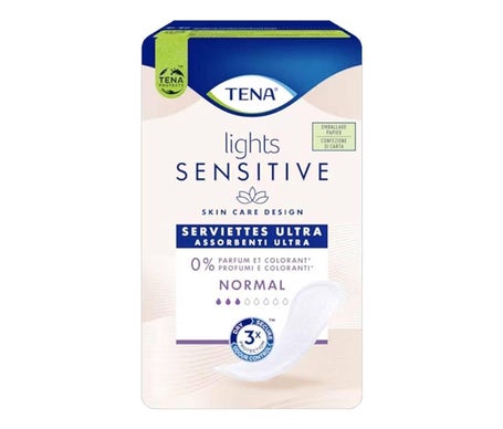 Tena Lights Sensitive Normal Serviette Pertes Urine 16uts