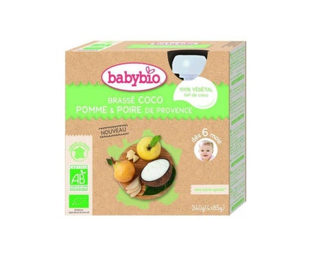 Babybio Brasse Coco Pom Poire 6M 4X85G