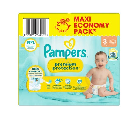 Pampers Couches Premium Protection Maxi Pack T3 112uts