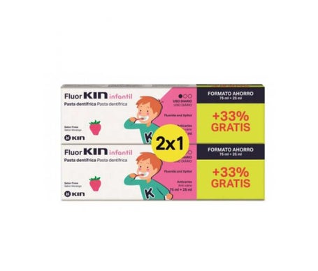 Kin Fluor Paste 75 ml + 25ml 2x1