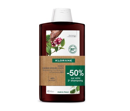 Klorane Shampoing Fortifiant À La Quinine Et Edelweiss Bio 2x400ml