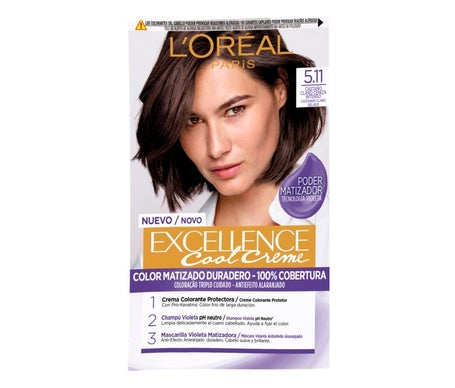 L'Oréal Excellence Cool Creme Tinte 5.11 Cendré Intense Marron Clair 1ut