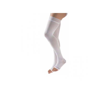 Thuasne Venoflex 2 Clinic Bas Cuisse Anti Stase Blanc N3 1 Paire