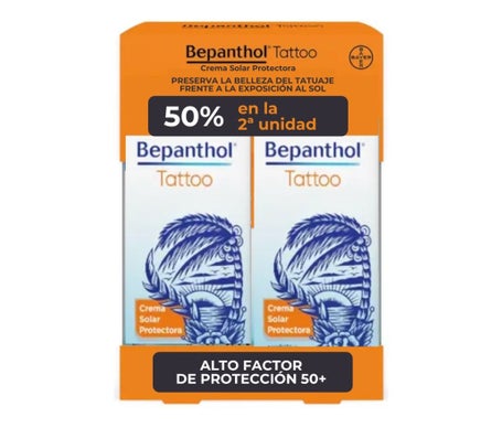 Bepanthol Tattoo Crema Solar Protectora SPF50+ 2 x 50ml