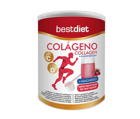 Bestdiet Collagène Magnésium Poudre Fruits Rouges 250g