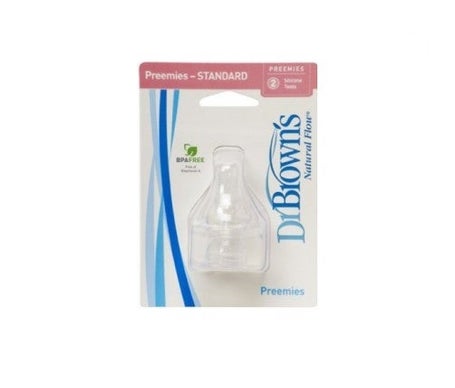 Dr Brown's tetina silicona natural flow prematuros 2uds 2uds